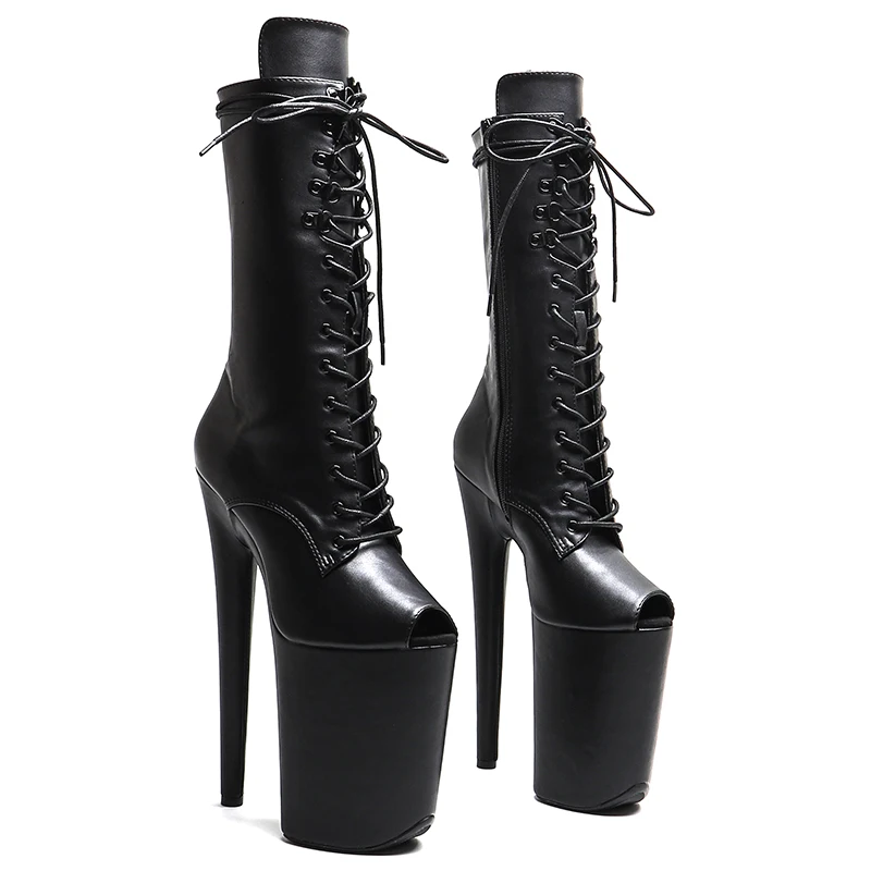 Leecabe 23CM/9inches Matte PU Upper Small Open Toe High Heels Platform Mid Calf Boot Pole Dance Boot
Leecabe 23CM/9inches Matte PU Upper Small Open Toe High Heels Platform Mid Calf Boot Pole Dance Boot