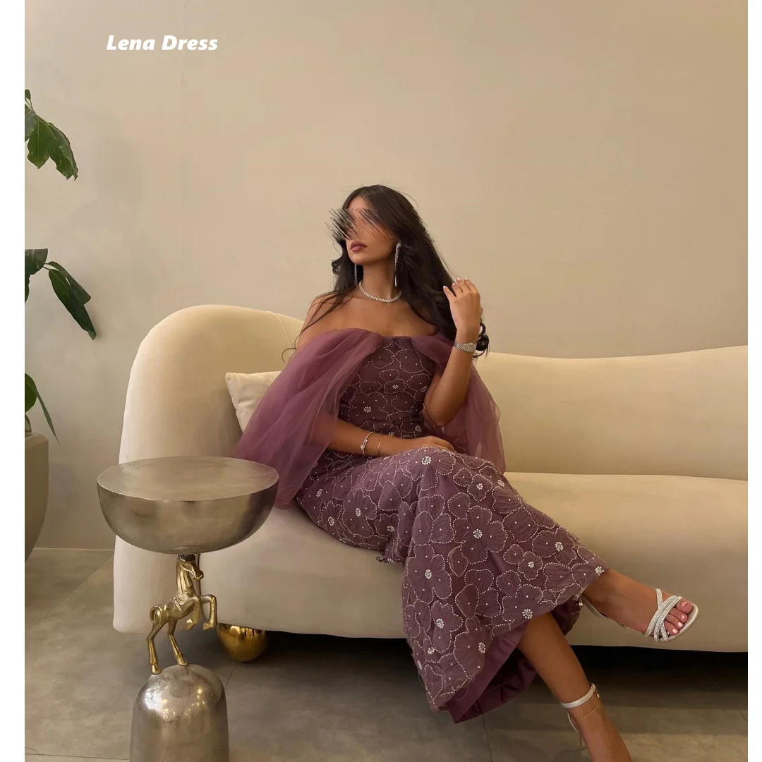 Lena Off Shoulder Elegant Dresses Woman Customized Elegant Long Evening Dress 2025 Luxury Fishtail Floral Lace Modest Prom Dress
Lena Off Shoulder Elegant Dresses Woman Customized Elegant Long Evening Dress 2025 Luxury Fishtail Floral Lace Modest Prom Dress