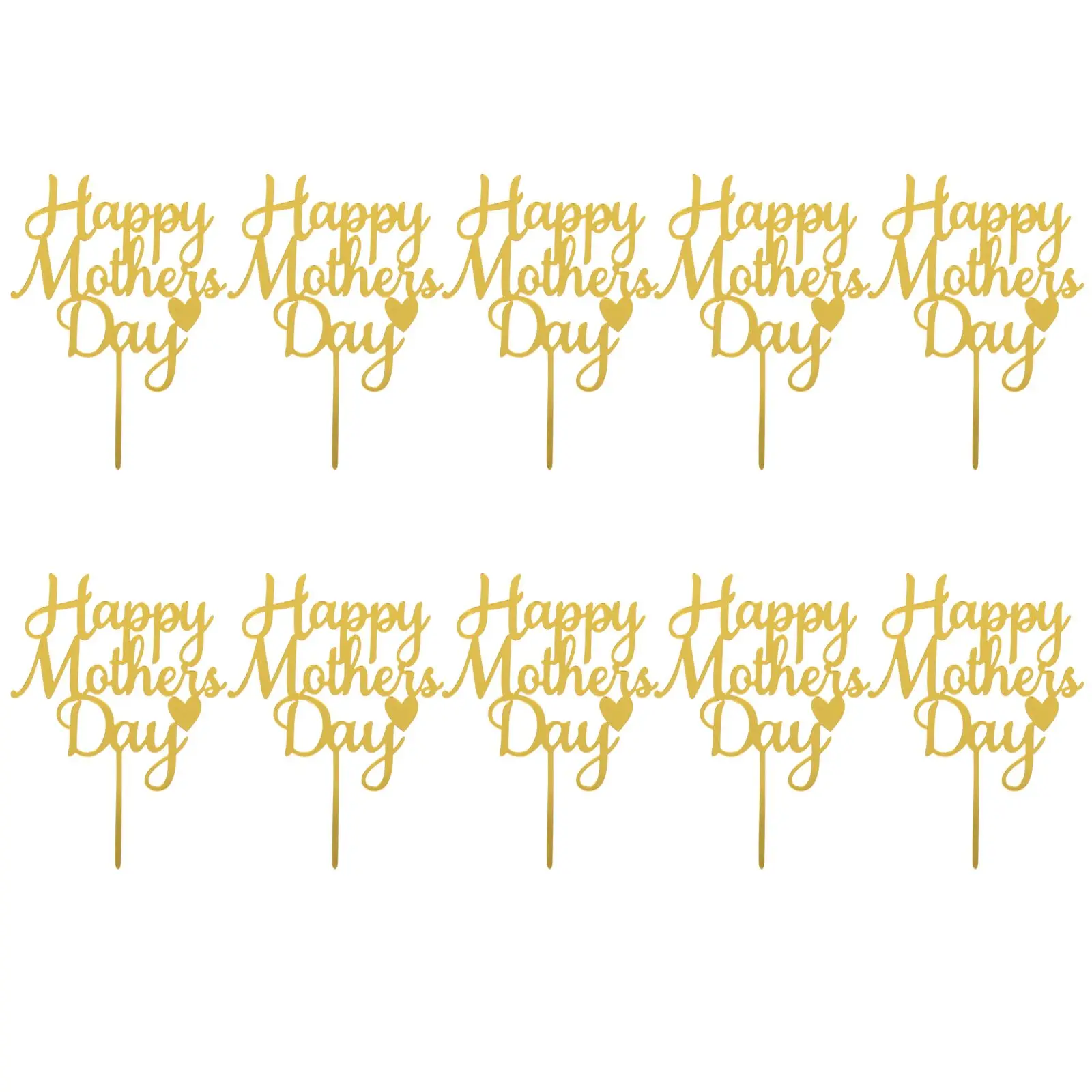 10pcs Mother's Day Acrylic Cake Decoration Insert Cards Gold Elegant Party Cake Toppers Cupcake Picks Birthday Festive
10pcs Mother's Day Acrylic Cake Decoration Insert Cards Gold Elegant Party Cake Toppers Cupcake Picks Birthday Festive