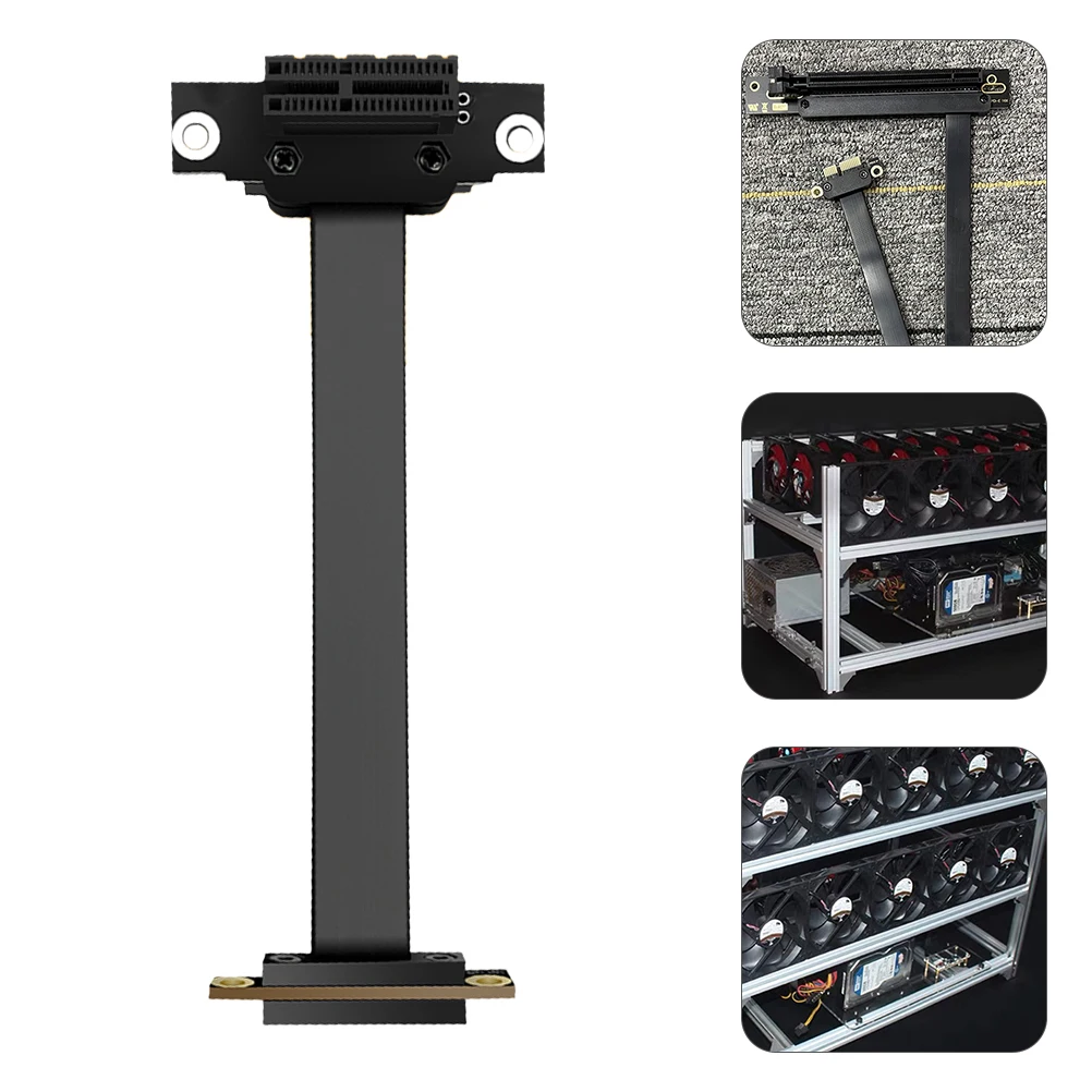 PCI-E Extension Cable Riser 3.0 Extender Adapter Computer Supply Black PCIe Ribbon Part
PCI-E Extension Cable Riser 3.0 Extender Adapter Computer Supply Black PCIe Ribbon Part