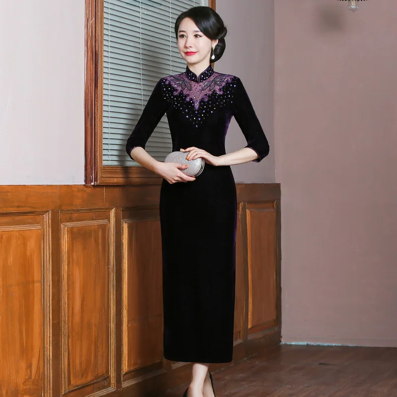Plus Size 5XL Chinese Style Women Qipao Sexy Patchwork Perspective Sequin Cheongsam Classic Elegant Split Chinese Dress Vestidos
Plus Size 5XL Chinese Style Women Qipao Sexy Patchwork Perspective Sequin Cheongsam Classic Elegant Split Chinese Dress Vestidos