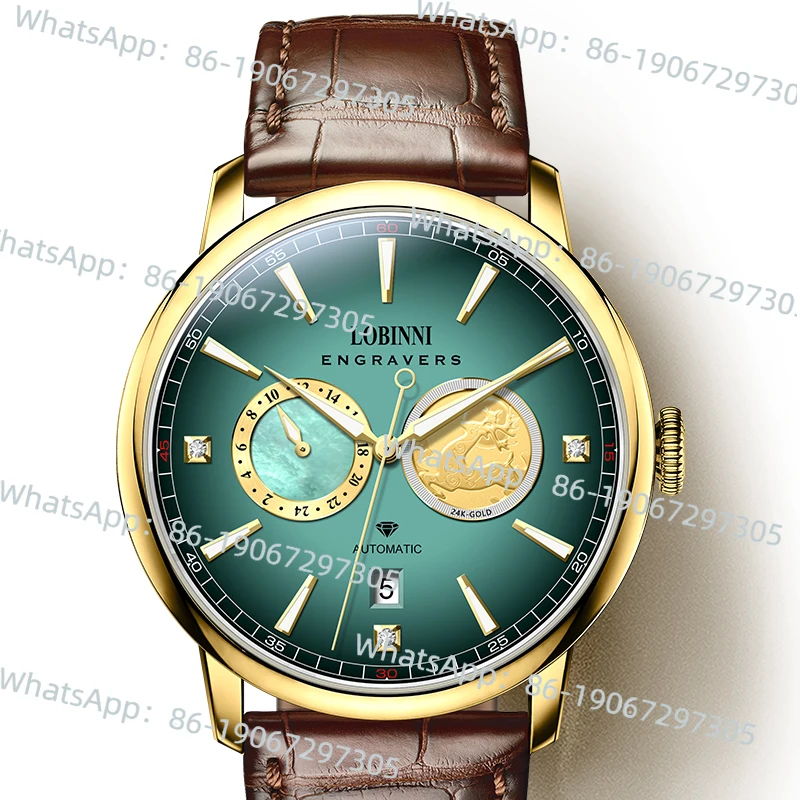 Новые мужские механические часы из натурального золота, многофункциональные подлинные бриллианты
Новые мужские механические часы из натурального золота, многофункциональные подлинные бриллианты