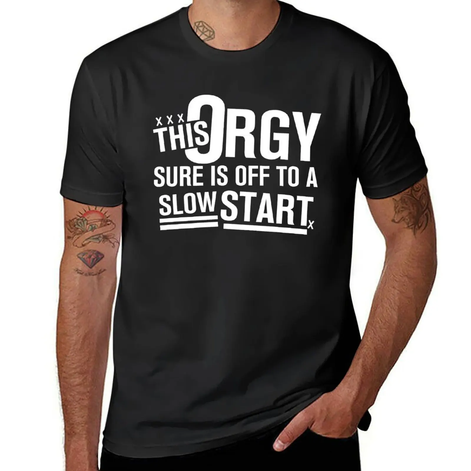 This Orgy Sure Is Off To A Slow Start T-Shirt sweat anime graphics mens clothes
This Orgy Sure Is Off To A Slow Start T-Shirt sweat anime graphics mens clothes