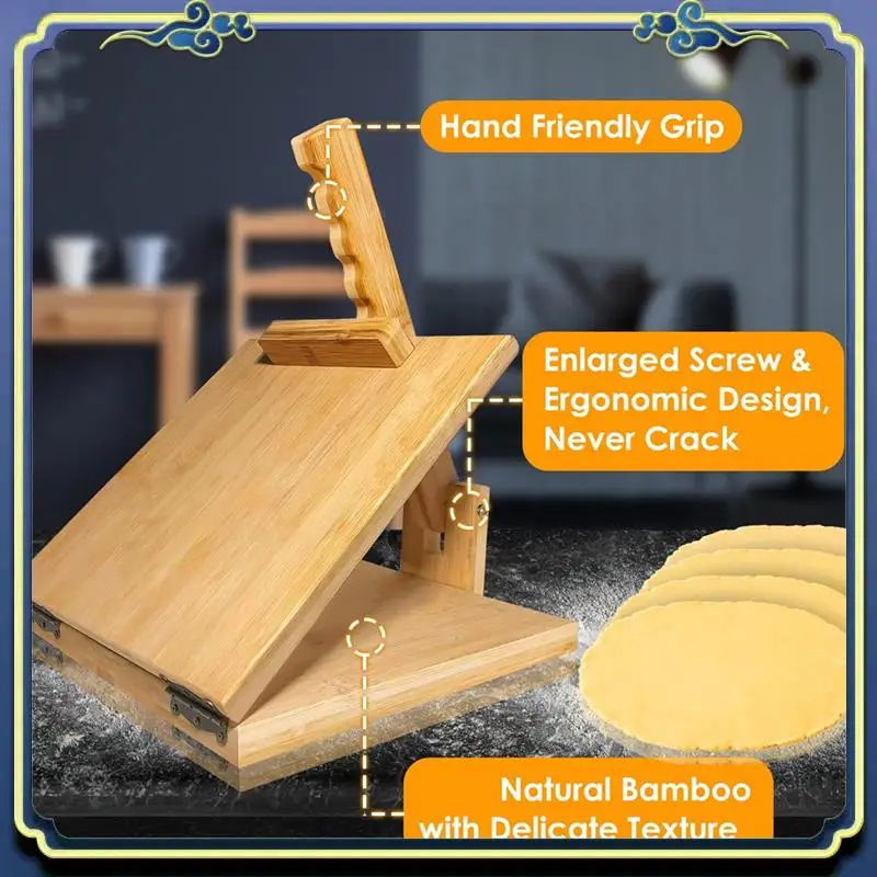 Latest Tortilla Press10 Inch Roti Maker With Rolling Pin Large Bamboo Wood Tortilla Maker With 50 Pieces Parchment Paper
Latest Tortilla Press10 Inch Roti Maker With Rolling Pin Large Bamboo Wood Tortilla Maker With 50 Pieces Parchment Paper