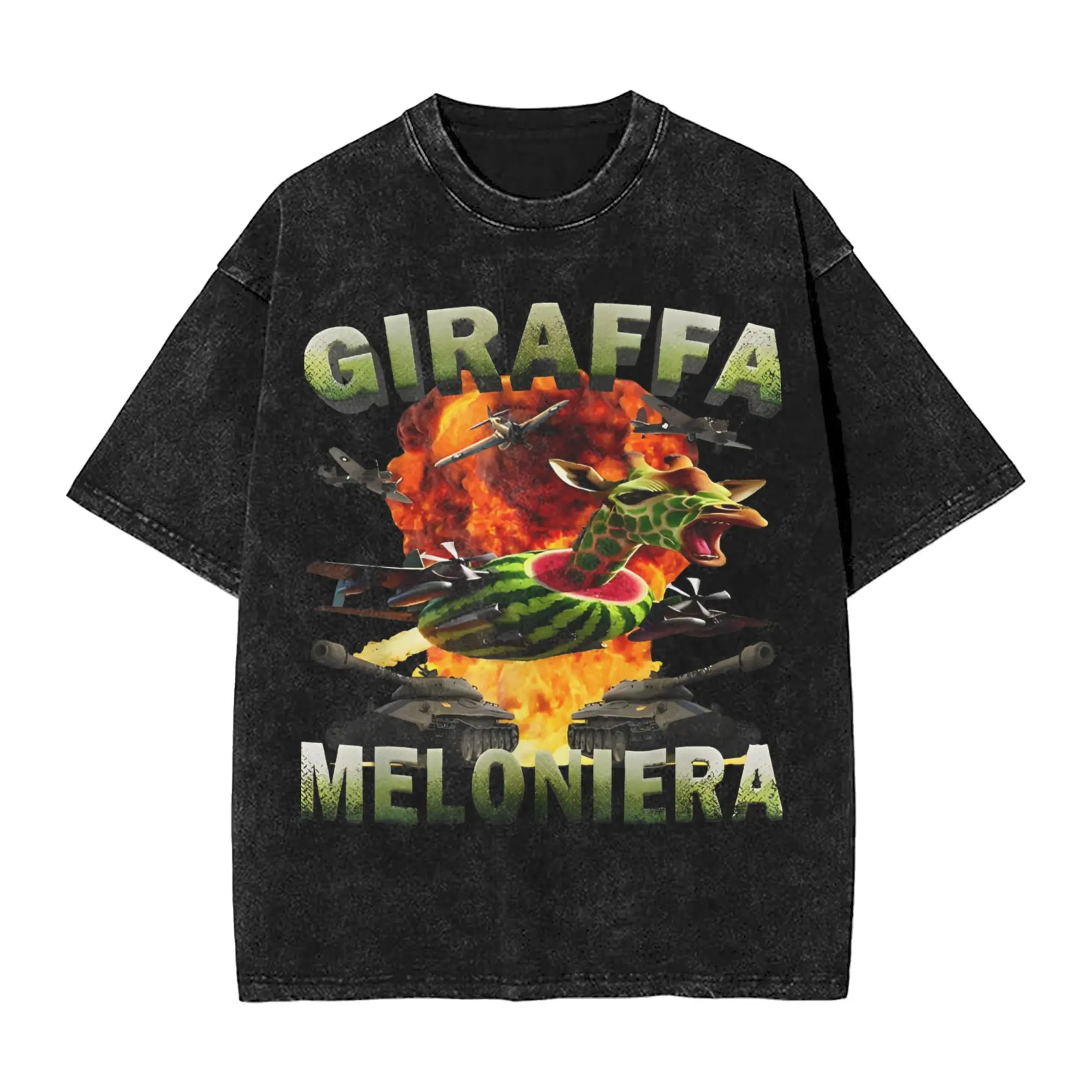 Giraffa Meloniera Funny Italian Brainrot Meme Apparel Washed T Shirt for Men Women Streetwear Hip Hop T-Shirts Printed Tees Tops
Giraffa Meloniera Funny Italian Brainrot Meme Apparel Washed T Shirt for Men Women Streetwear Hip Hop T-Shirts Printed Tees Tops