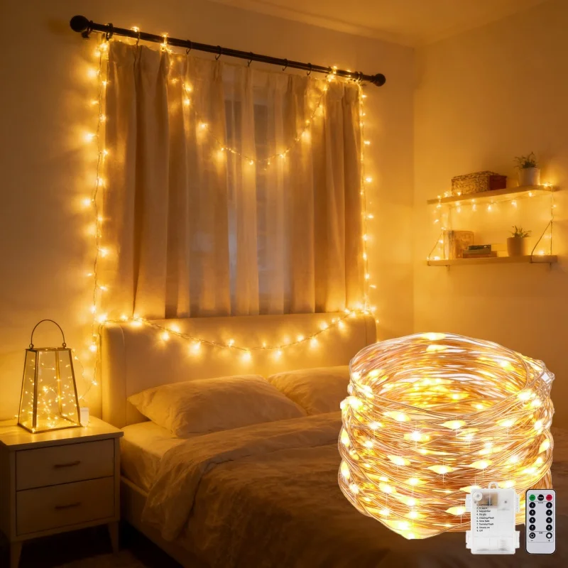 Battery Powered LED Fairy Wire String Light with Remote Birthday Wedding Garland Lamp Garden Camping Home Bedroom Decoration
Battery Powered LED Fairy Wire String Light with Remote Birthday Wedding Garland Lamp Garden Camping Home Bedroom Decoration