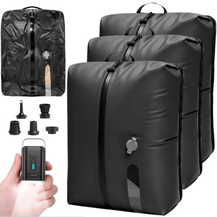 Travel Vacuum Bags with Pump Reusable Airless Space Saver Compression Bags for Carry-On Suitcase Backpack, IPX8 Waterproof TPU
Travel Vacuum Bags with Pump Reusable Airless Space Saver Compression Bags for Carry-On Suitcase Backpack, IPX8 Waterproof TPU