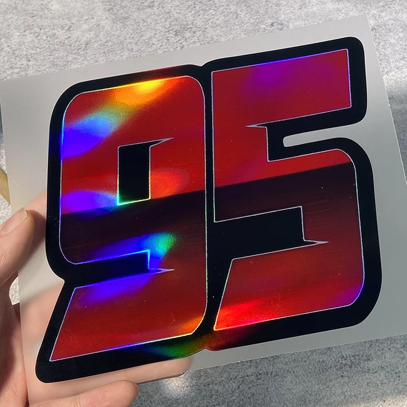 Waterproof & UV-Resistant Red and Holographic Number 95 Vinyl Sticker - Durable PVC Decal for Motorcycles, Cars, Guitars
Waterproof & UV-Resistant Red and Holographic Number 95 Vinyl Sticker - Durable PVC Decal for Motorcycles, Cars, Guitars
