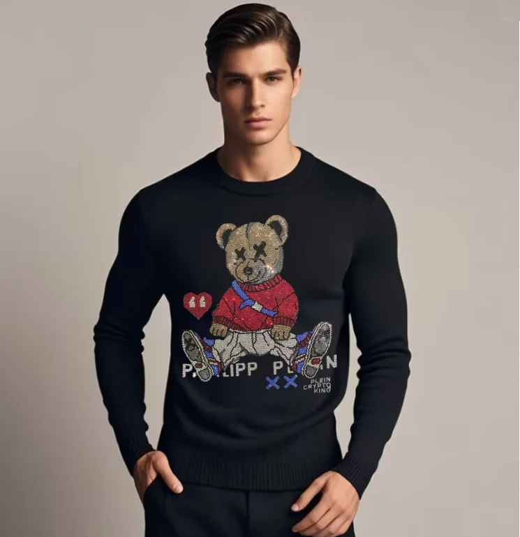 Designer Rhinestone pullover men sweaters Hip Hop men's gifts brand drop shipping
Designer Rhinestone pullover men sweaters Hip Hop men's gifts brand drop shipping