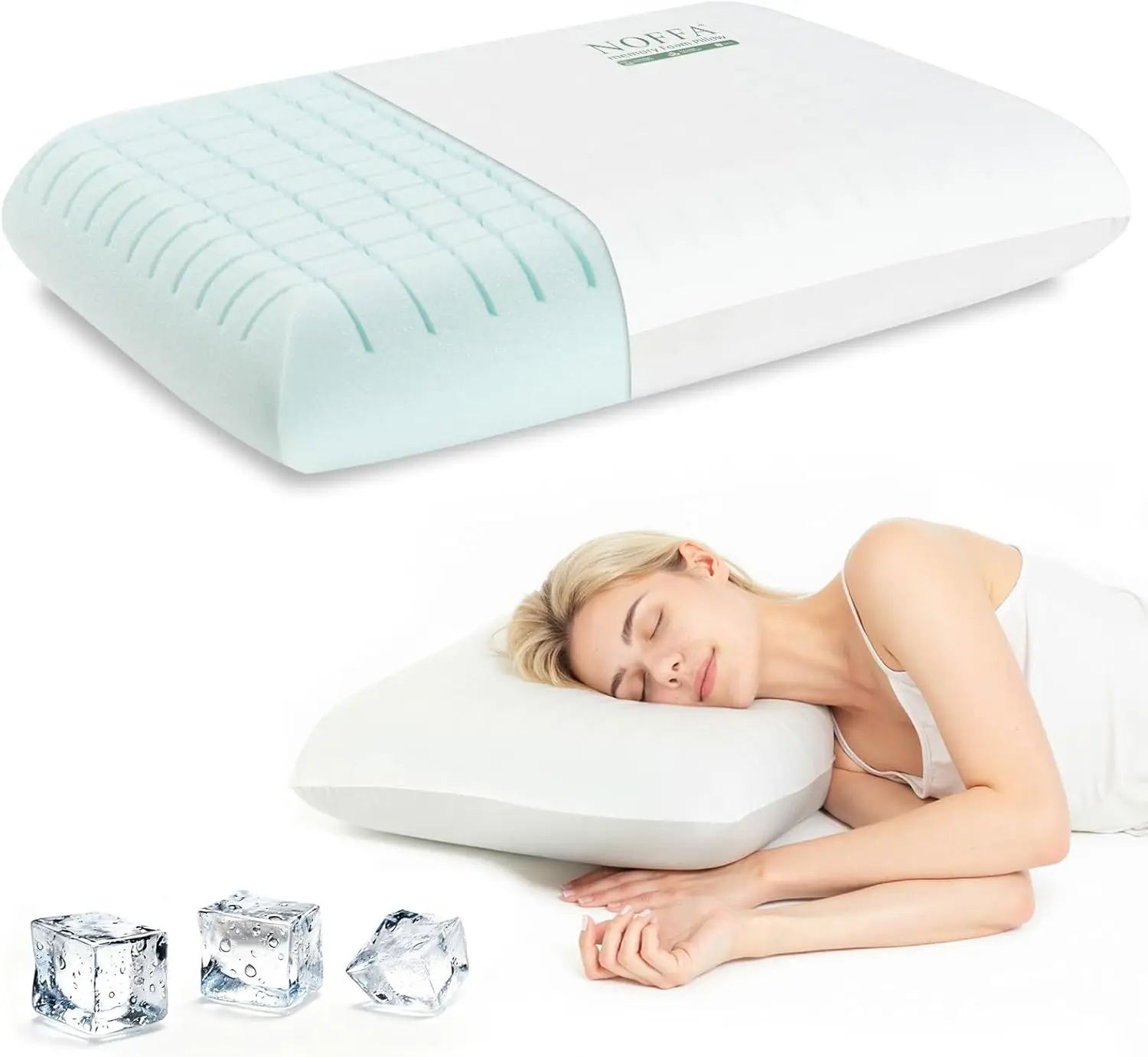 Premium Standard Pillow, Extra Soft Ice-Feel Breathable Cooling Pillow with Ventilated Sponge-Fill Support for Hot Sleepers
Premium Standard Pillow, Extra Soft Ice-Feel Breathable Cooling Pillow with Ventilated Sponge-Fill Support for Hot Sleepers