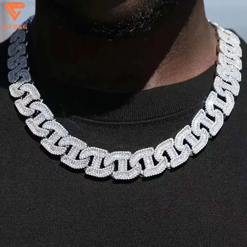 17mm Necklace Moissanite 925 Silver Hip Hop Iced Out VVS Moissanite Diamond Baguette Cuban Link Chain
17mm Necklace Moissanite 925 Silver Hip Hop Iced Out VVS Moissanite Diamond Baguette Cuban Link Chain