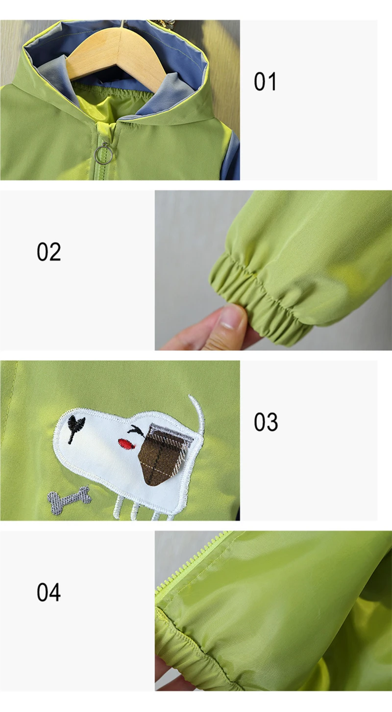 Kids Cartoon Dog Hooded Windbreaker 9 Sf030a41027b94526b95f30ce971ce9d0W