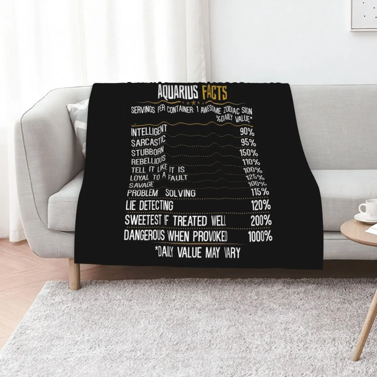 Aquarius Facts Zodiac Birthday Funny Aquarius Facts Throw Blanket warm for winter For Baby Nap Blankets
Aquarius Facts Zodiac Birthday Funny Aquarius Facts Throw Blanket warm for winter For Baby Nap Blankets