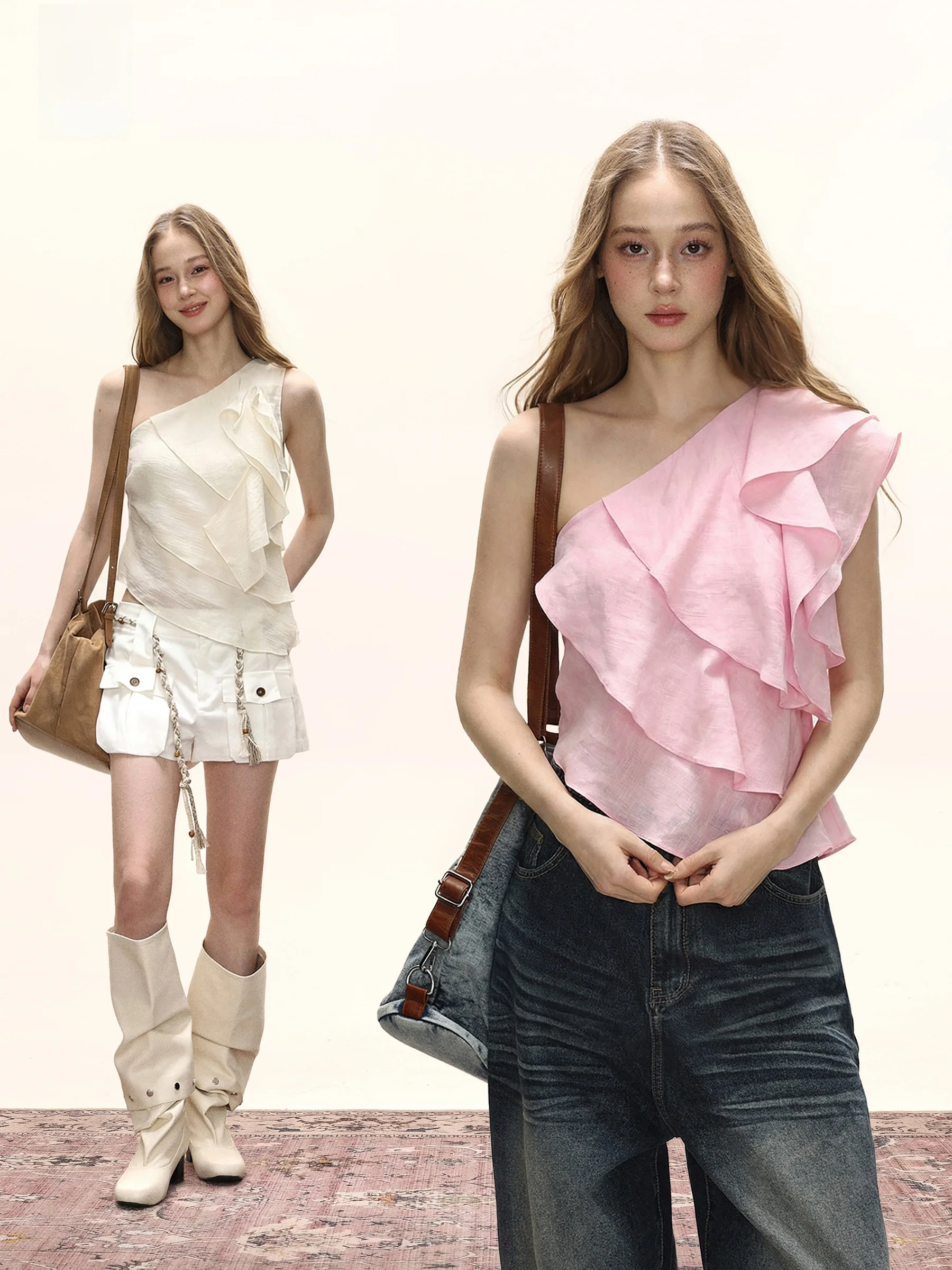 Slim Fit T-Shirt Women's Summer Hot Girl Single Shoulder Strap American Style Bellflower Casual Windbreaker Short Length
Slim Fit T-Shirt Women's Summer Hot Girl Single Shoulder Strap American Style Bellflower Casual Windbreaker Short Length