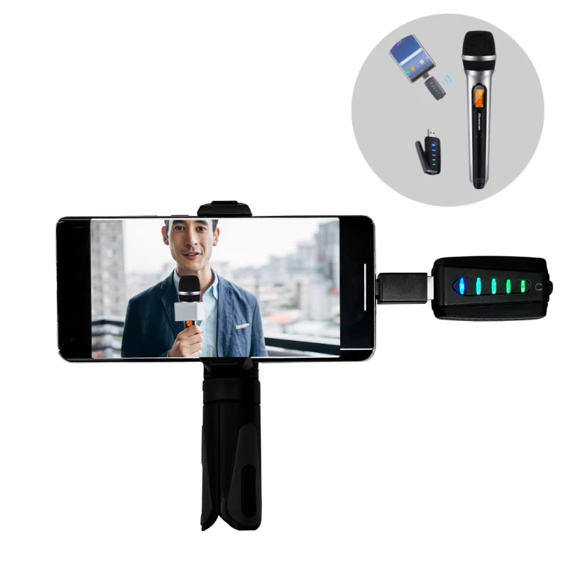 Portable Karaoke Handheld Computer UHF Professional Podcast Mobile Phone with USB Wireless Microphone
Portable Karaoke Handheld Computer UHF Professional Podcast Mobile Phone with USB Wireless Microphone