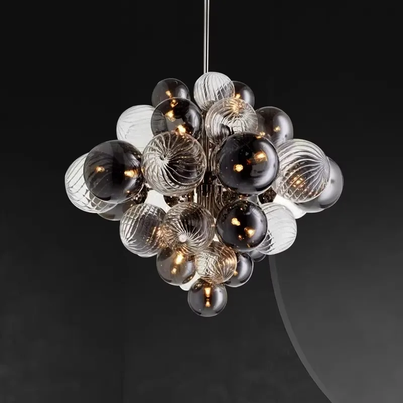 Modern light luxury clear anthracite glass bubble chandelier, lustre living room decorative lighting ceiling light fixtures .
Modern light luxury clear anthracite glass bubble chandelier, lustre living room decorative lighting ceiling light fixtures .