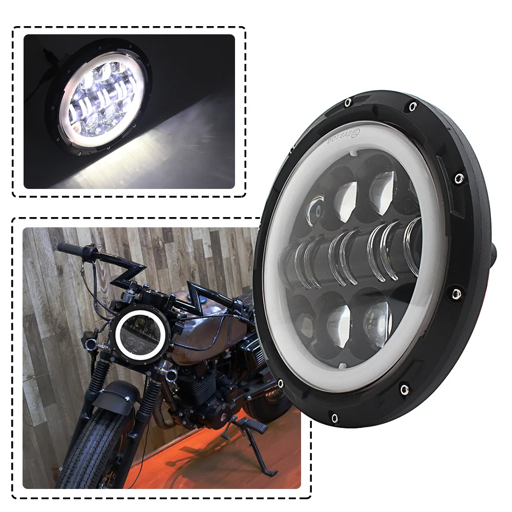 Car Motorcycle Universal 7 Inch LED Headlight Clear Lens 31W High Beam 15.5W Low Beam For Harley Wrangler Cars models Accessory
Car Motorcycle Universal 7 Inch LED Headlight Clear Lens 31W High Beam 15.5W Low Beam For Harley Wrangler Cars models Accessory