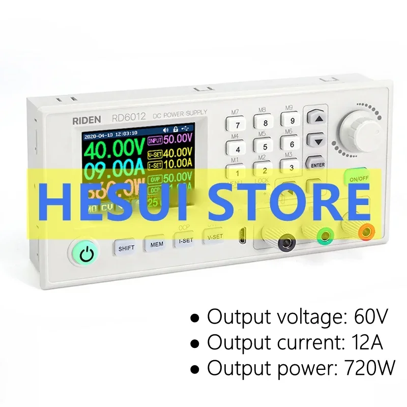 RD6012W NC DC adjustable power supply experimental maintenance power switch voltage regulator 60V step-down module communication
RD6012W NC DC adjustable power supply experimental maintenance power switch voltage regulator 60V step-down module communication