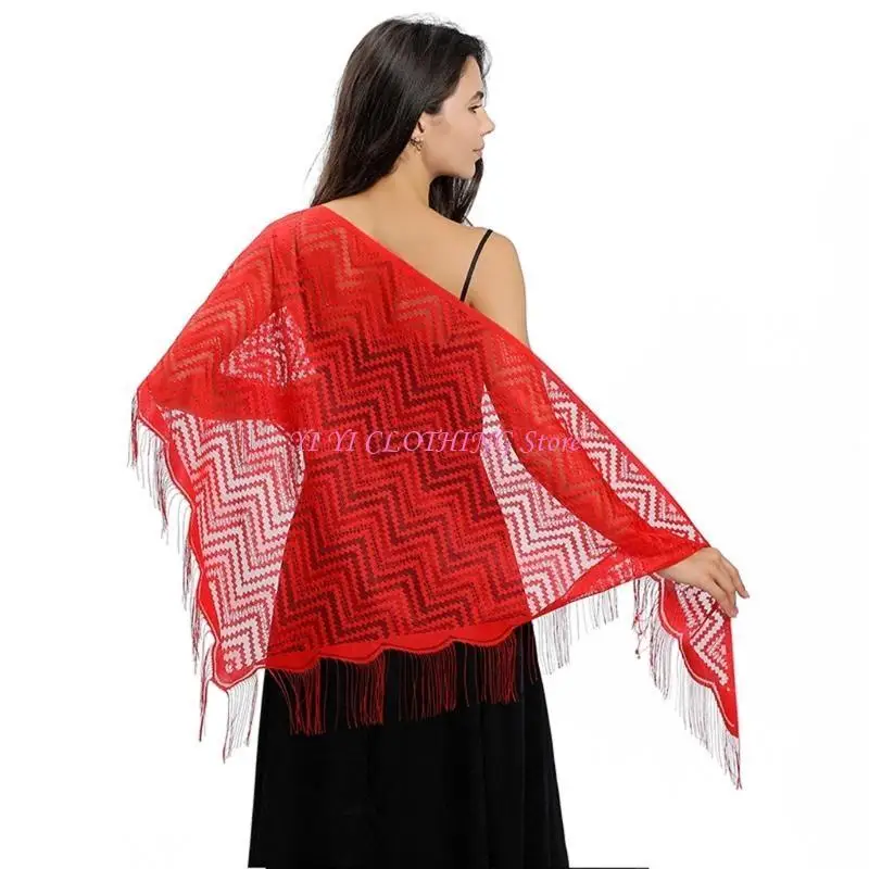 N5KF Women's Lace Shoulder Wrap Waved Shawl with Tassels for Formal Event Dressingup
N5KF Women's Lace Shoulder Wrap Waved Shawl with Tassels for Formal Event Dressingup