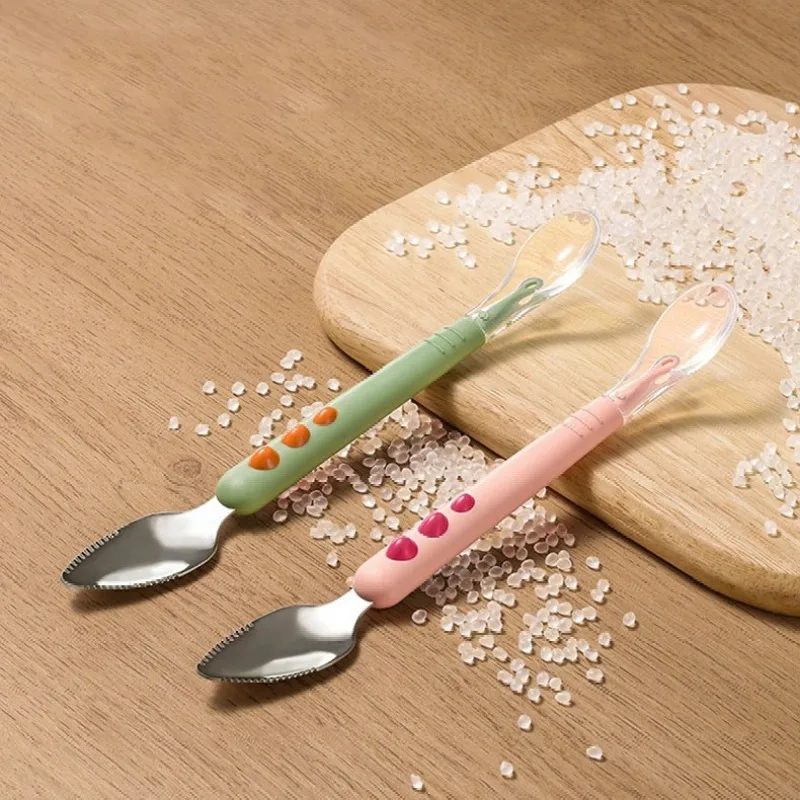 Детская силиконовая ложка для еды с двойной головкой, соскабливание фруктов, грязевая ложка, тренировочная посуда для кормления для младенцев, детские светодиодные принадлежности для отлучения
Детская силиконовая ложка для еды с двойной головкой, соскабливание фруктов, грязевая ложка, тренировочная посуда для кормления для младенцев, детские светодиодные принадлежности для отлучения