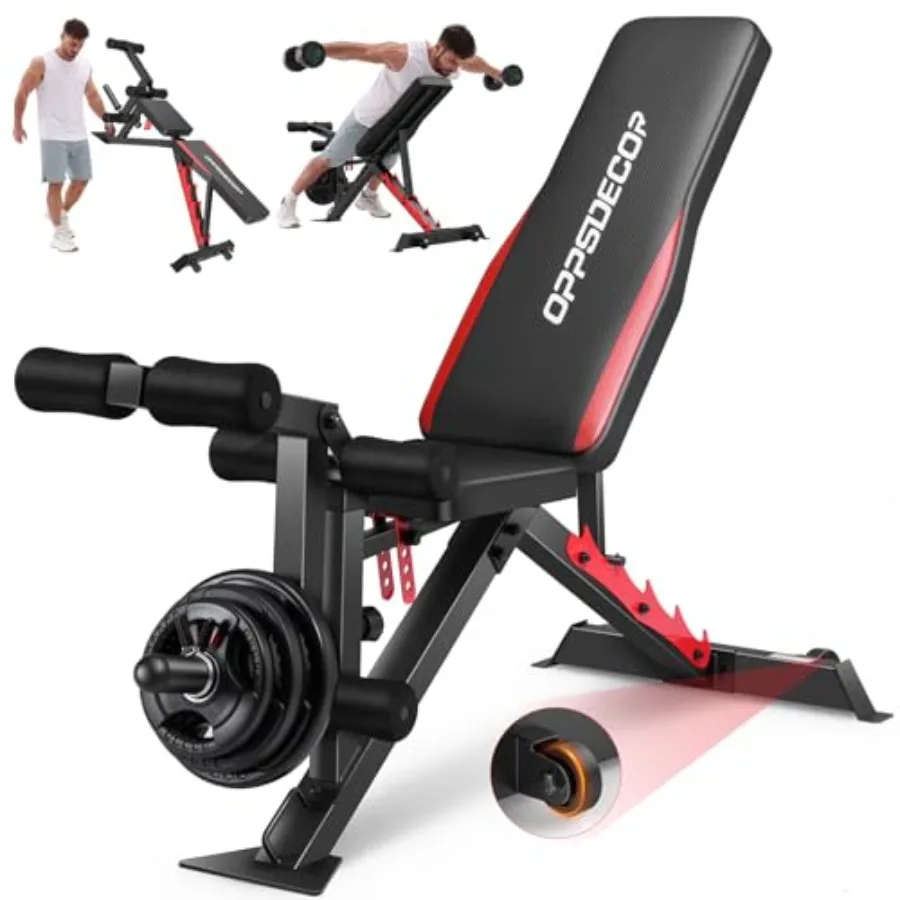 Home gym strength training bench: steel, black, 1200LBS capacity with wide-range leg extension curl, incline/flat adjustability
Home gym strength training bench: steel, black, 1200LBS capacity with wide-range leg extension curl, incline/flat adjustability