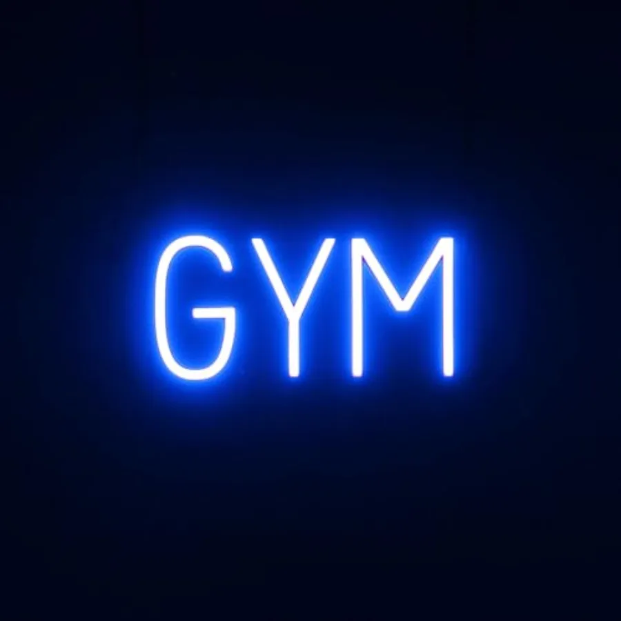 GYM Sign Neon LED Light Source 14.8 x 6.3 Red Orange Transparent Acrylic Gym Interior Decor
GYM Sign Neon LED Light Source 14.8 x 6.3 Red Orange Transparent Acrylic Gym Interior Decor