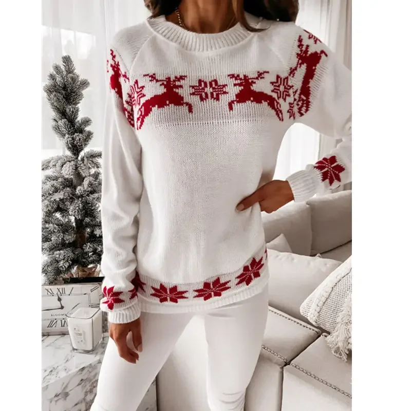 2024 Autumn Warm Winter Clothing Women Christmas Sweater O-neck Knitted Pullover Streetwear Knitting Tops Pull Jumpers Knitwears
2024 Autumn Warm Winter Clothing Women Christmas Sweater O-neck Knitted Pullover Streetwear Knitting Tops Pull Jumpers Knitwears