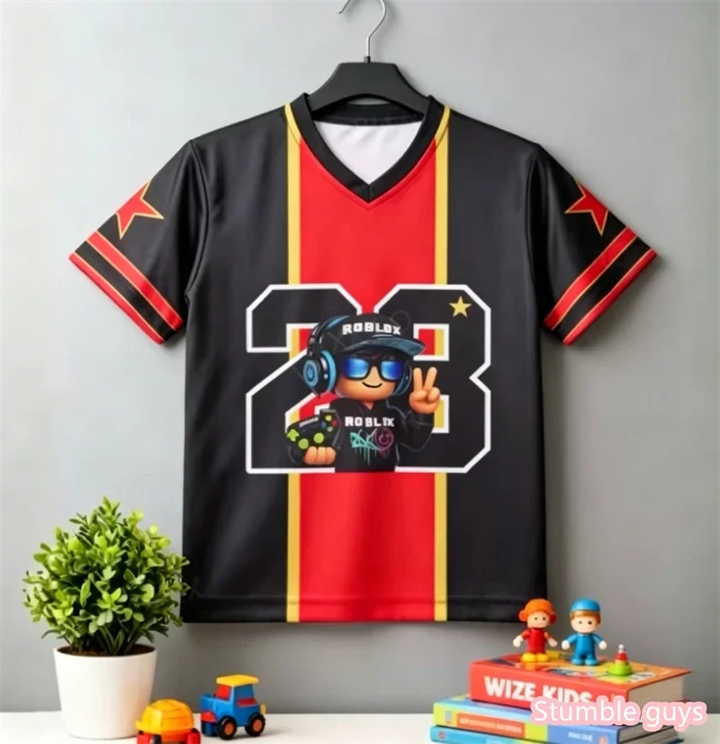 Boys Summer Roblox Printed Kids Girls Short Sleeve T-Shirt Casual Cartton Tops Game Character Pattern Kids Daily Tee
Boys Summer Roblox Printed Kids Girls Short Sleeve T-Shirt Casual Cartton Tops Game Character Pattern Kids Daily Tee