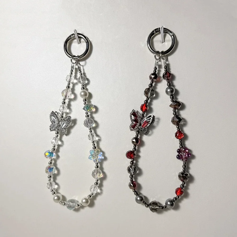 Gothic Dark Red Crystal Beads Butterfly KeyChain for Women Delicate Bag Charms Backpack Ornament Mobile Phone Straps Accessories
Gothic Dark Red Crystal Beads Butterfly KeyChain for Women Delicate Bag Charms Backpack Ornament Mobile Phone Straps Accessories