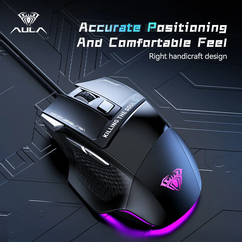 AULA S12 проводная игровая мышь для киберспорта RGB дышащий задний фонарь 4-скоростная регулировка разрешения удобная чувственная мышь компьютерные аксессуары
AULA S12 проводная игровая мышь для киберспорта RGB дышащий задний фонарь 4-скоростная регулировка разрешения удобная чувственная мышь компьютерные аксессуары
