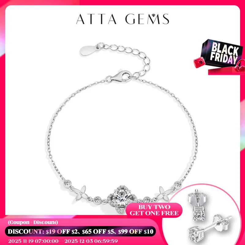 ATTAGEMS 1.0CT Round Cut Moissanite Diamond Flower Bracelet for Women 925 Sterling Silver Wedding Engagement Fine Jewelry 16+3cm
ATTAGEMS 1.0CT Round Cut Moissanite Diamond Flower Bracelet for Women 925 Sterling Silver Wedding Engagement Fine Jewelry 16+3cm