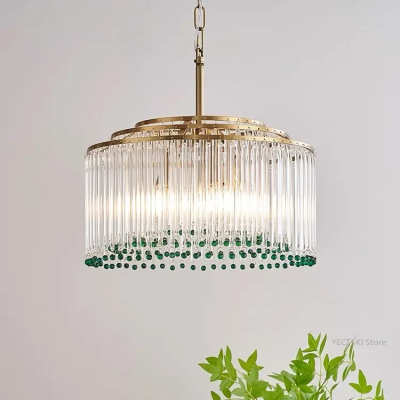 GHJUYIOL French Cream Light Luxury Retro Tassel Glass Strip Green Bead Bedroom Pendant American Modern Restaurant Study Light
GHJUYIOL French Cream Light Luxury Retro Tassel Glass Strip Green Bead Bedroom Pendant American Modern Restaurant Study Light