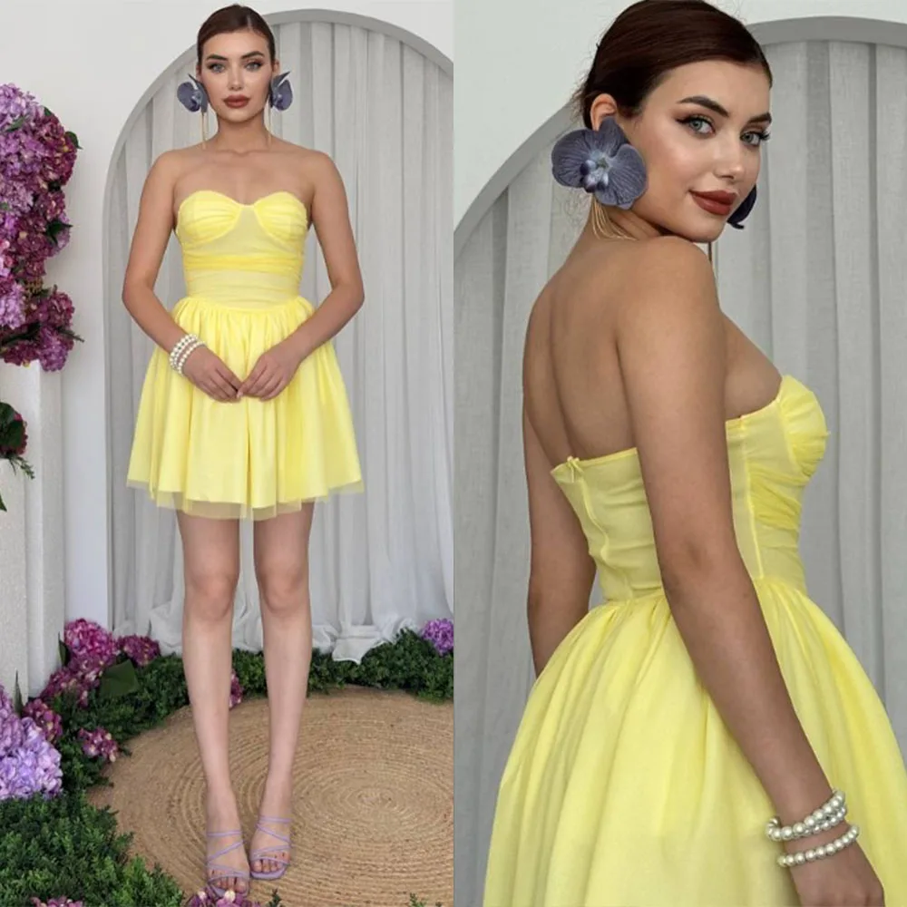 Высокое качество индивидуальное милое желтое платье выше колена без рукавов на молнии со складками элегантное женское платье для свадебной вечеринки Vestidos
Высокое качество индивидуальное милое желтое платье выше колена без рукавов на молнии со складками элегантное женское платье для свадебной вечеринки Vestidos