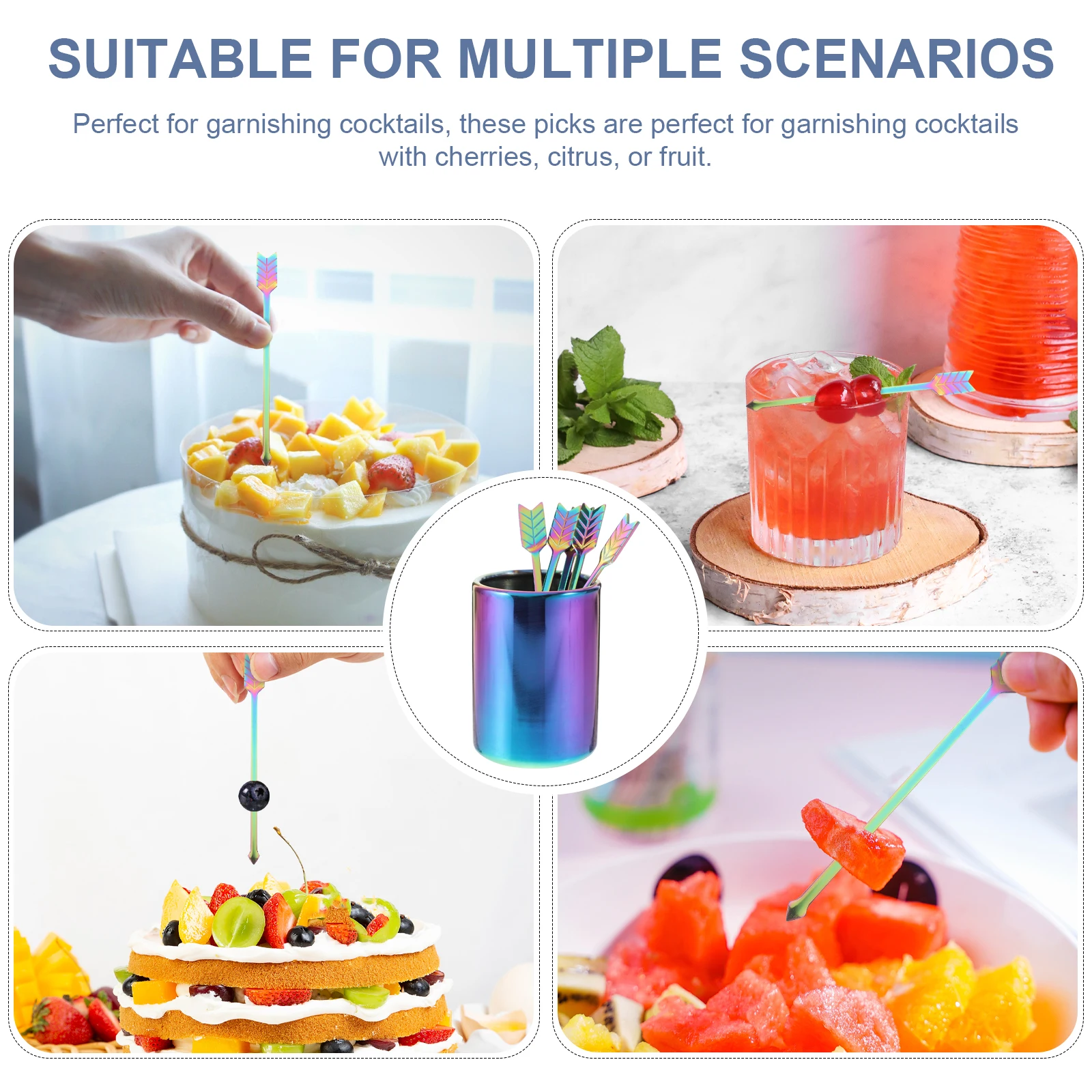 1 set Stainless Steel Fruit Forks Cocktail Sticks Beverage Stirrers Metal Picks for Parties Weddings Smooth Grip Storage Bucket
1 set Stainless Steel Fruit Forks Cocktail Sticks Beverage Stirrers Metal Picks for Parties Weddings Smooth Grip Storage Bucket