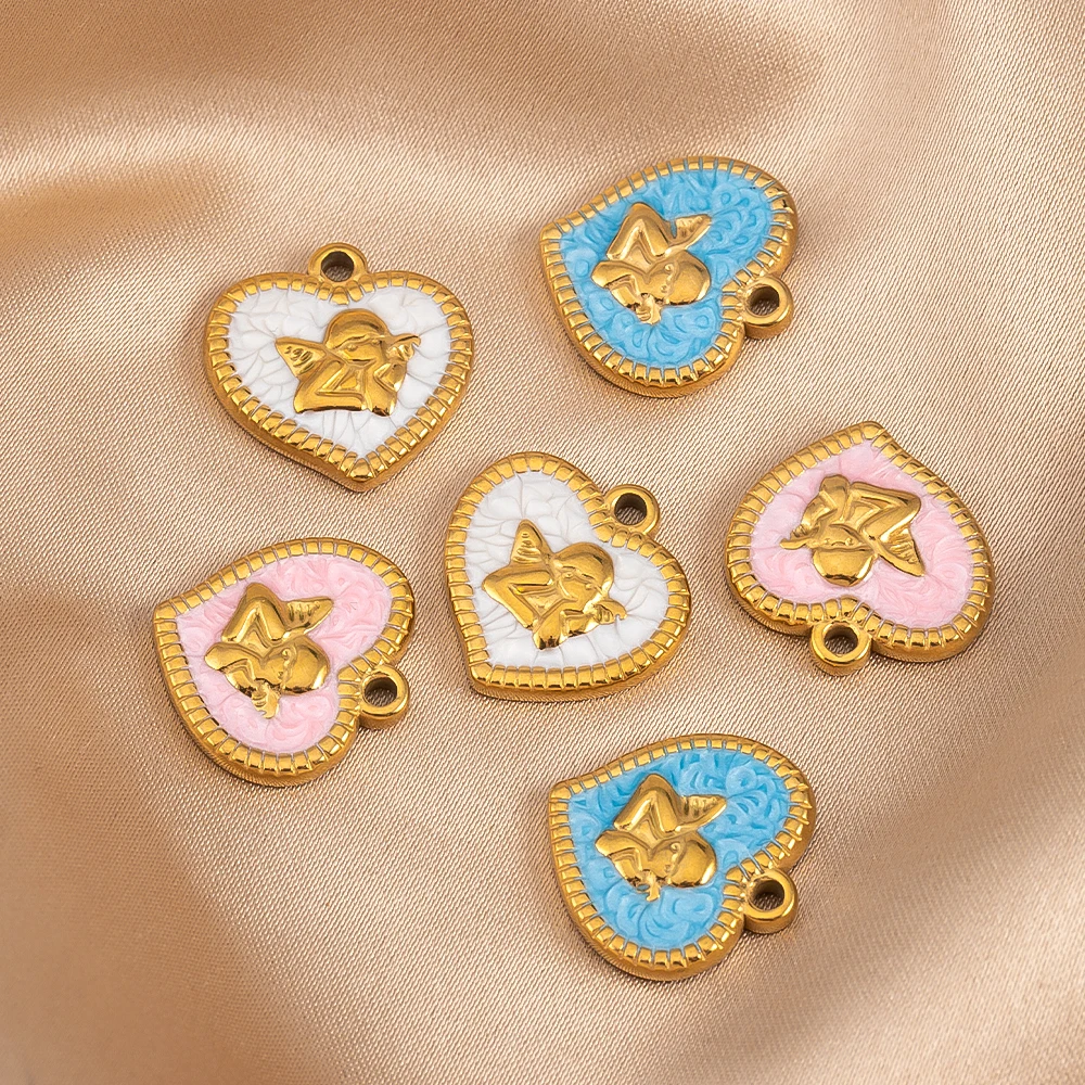 1pcs Stainless Steel Enamel Heart Pendants Angel Pattern Charms for Jewelry Making DIY Bracelet Handmade Accessories Wholesale
1pcs Stainless Steel Enamel Heart Pendants Angel Pattern Charms for Jewelry Making DIY Bracelet Handmade Accessories Wholesale
