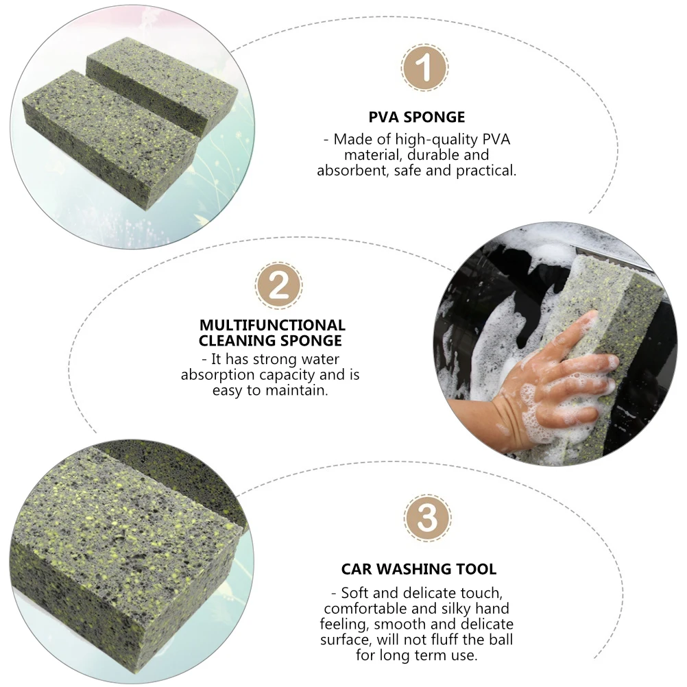 2pcs PVA Sponge Durable Cleaning Scrubber Absorbent Safe Practical Strong WaterAbsorption
2pcs PVA Sponge Durable Cleaning Scrubber Absorbent Safe Practical Strong WaterAbsorption