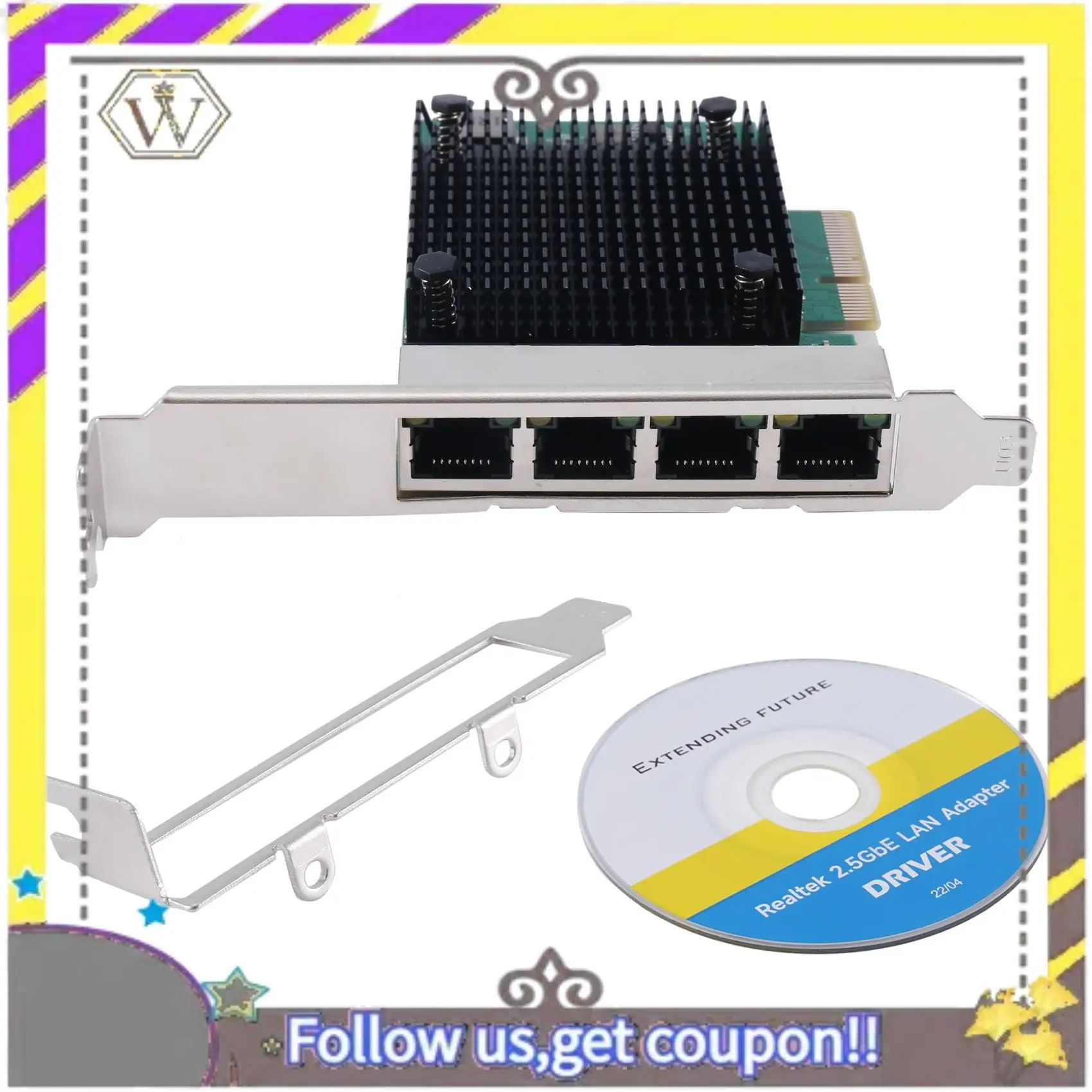 Новая гигабитная сетевая карта PCIE X4 2,5G RTL8125B, 4-портовая сетевая карта Ethernet, сетевая карта настольного сервера
Новая гигабитная сетевая карта PCIE X4 2,5G RTL8125B, 4-портовая сетевая карта Ethernet, сетевая карта настольного сервера