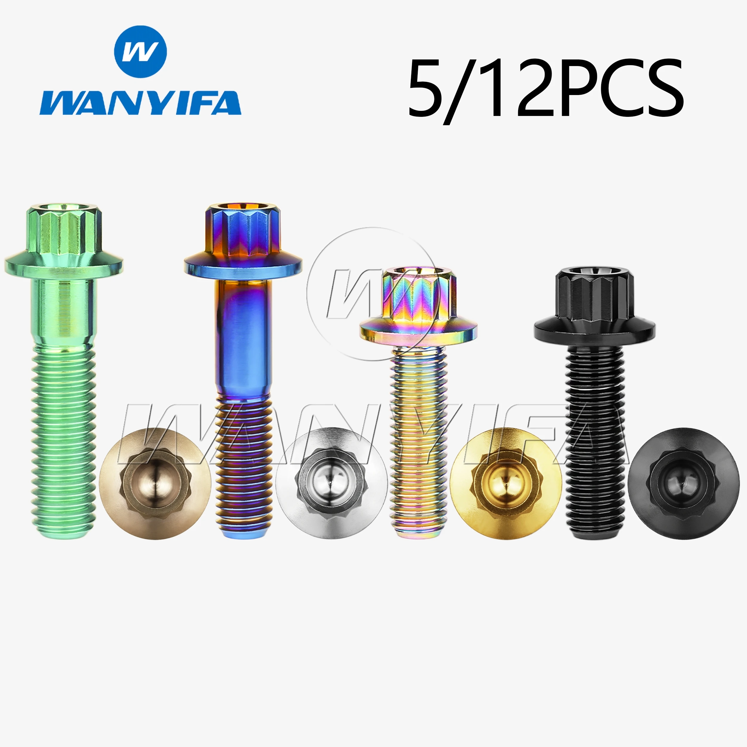 Wanyifa Titanium Ti Bolts M7 M8x24/32mm Flange 12 Points 8mm spline Screws for Car Wheel Split Rim Retrofit fasteners 5/12PCS
Wanyifa Titanium Ti Bolts M7 M8x24/32mm Flange 12 Points 8mm spline Screws for Car Wheel Split Rim Retrofit fasteners 5/12PCS