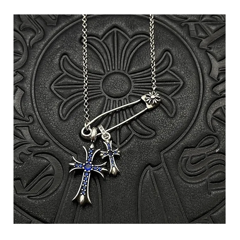Antique Trendy Xuan Luo Xin Retro Double Cross Pin Necklace Men and Women Personality Collarbone Chain Mix and Match Internet Ce
Antique Trendy Xuan Luo Xin Retro Double Cross Pin Necklace Men and Women Personality Collarbone Chain Mix and Match Internet Ce