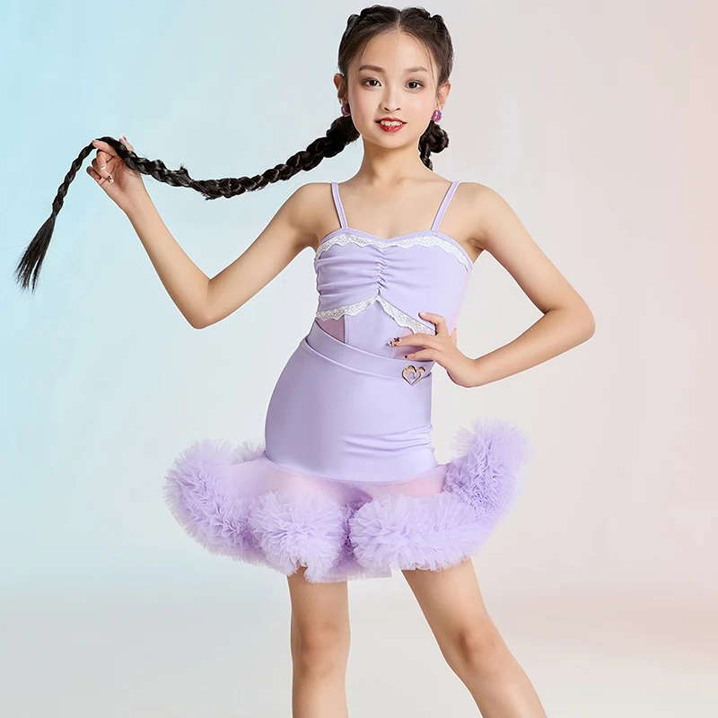2025 Latin Dance Dress Girls Latin Performance Costume Summer Sling Bodysuit Ruffle Skirt Kids Rumba Tango Costume purple 2255
2025 Latin Dance Dress Girls Latin Performance Costume Summer Sling Bodysuit Ruffle Skirt Kids Rumba Tango Costume purple 2255