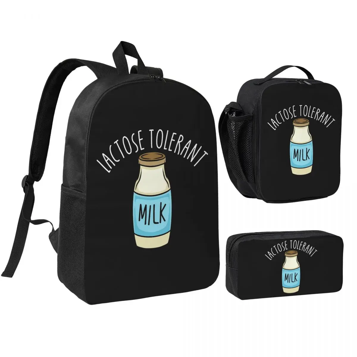 Lactose Tolerant Backpack Boys Girls BookBag School Bag Shoulder Bags 3ps Insulated Lunch Bag Pencil Case
Lactose Tolerant Backpack Boys Girls BookBag School Bag Shoulder Bags 3ps Insulated Lunch Bag Pencil Case