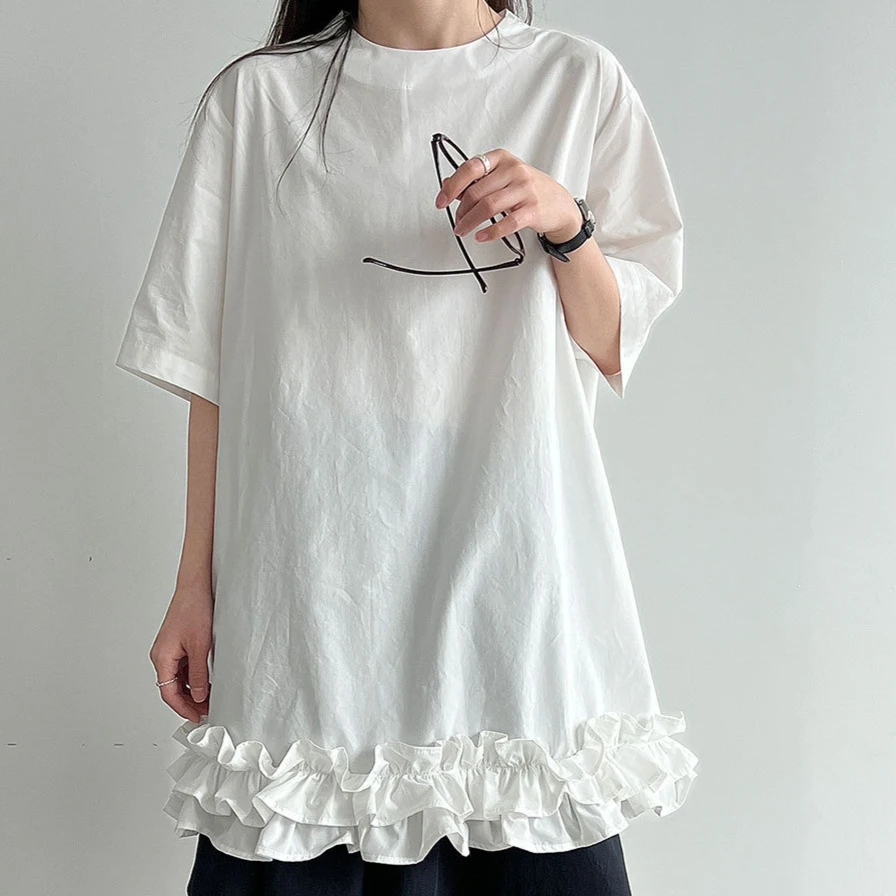 Dress Women Mid Length Dresses A Line Vestidos Y2k Streetwear Round Neck Short Sleeve Ruffles Casual Loose Elegant Party Night
Dress Women Mid Length Dresses A Line Vestidos Y2k Streetwear Round Neck Short Sleeve Ruffles Casual Loose Elegant Party Night