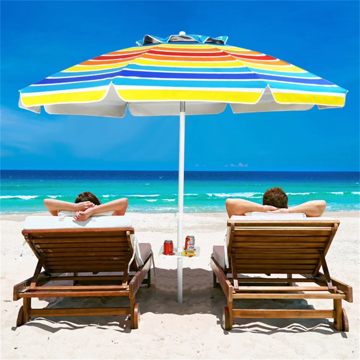 7.2 Feet Outdoor Beach Umbrella with Tilt Mechanism
7.2 Feet Outdoor Beach Umbrella with Tilt Mechanism