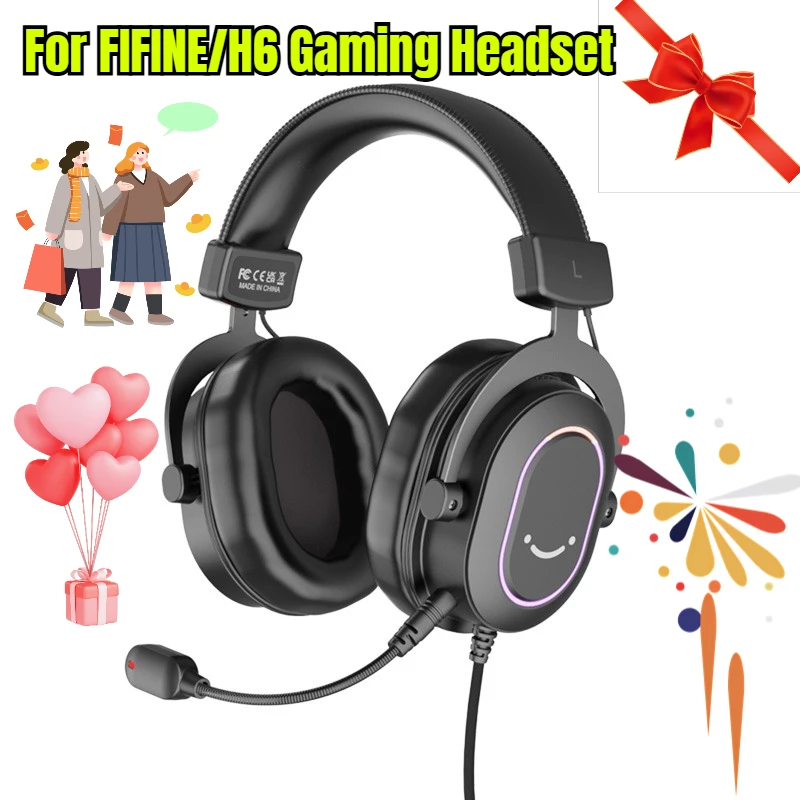 For FIFINE/H6 Gaming Headset with Noise Canceling Over-Ear Headphone and Microphone
For FIFINE/H6 Gaming Headset with Noise Canceling Over-Ear Headphone and Microphone