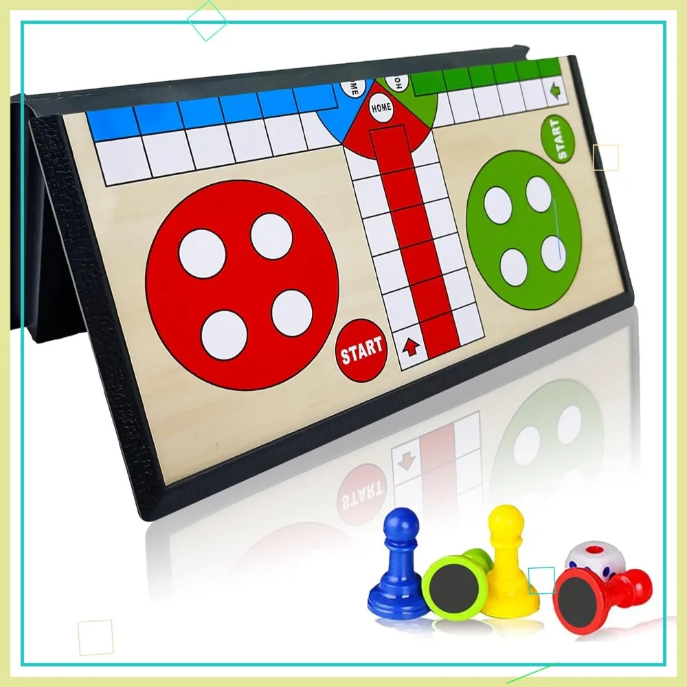Mini Magnetic Ludo Travel Board Game Set, Folding Design, Light-Weight, Gift for Kids Toddlers (7.64 × 7.64 inches)
Mini Magnetic Ludo Travel Board Game Set, Folding Design, Light-Weight, Gift for Kids Toddlers (7.64 × 7.64 inches)