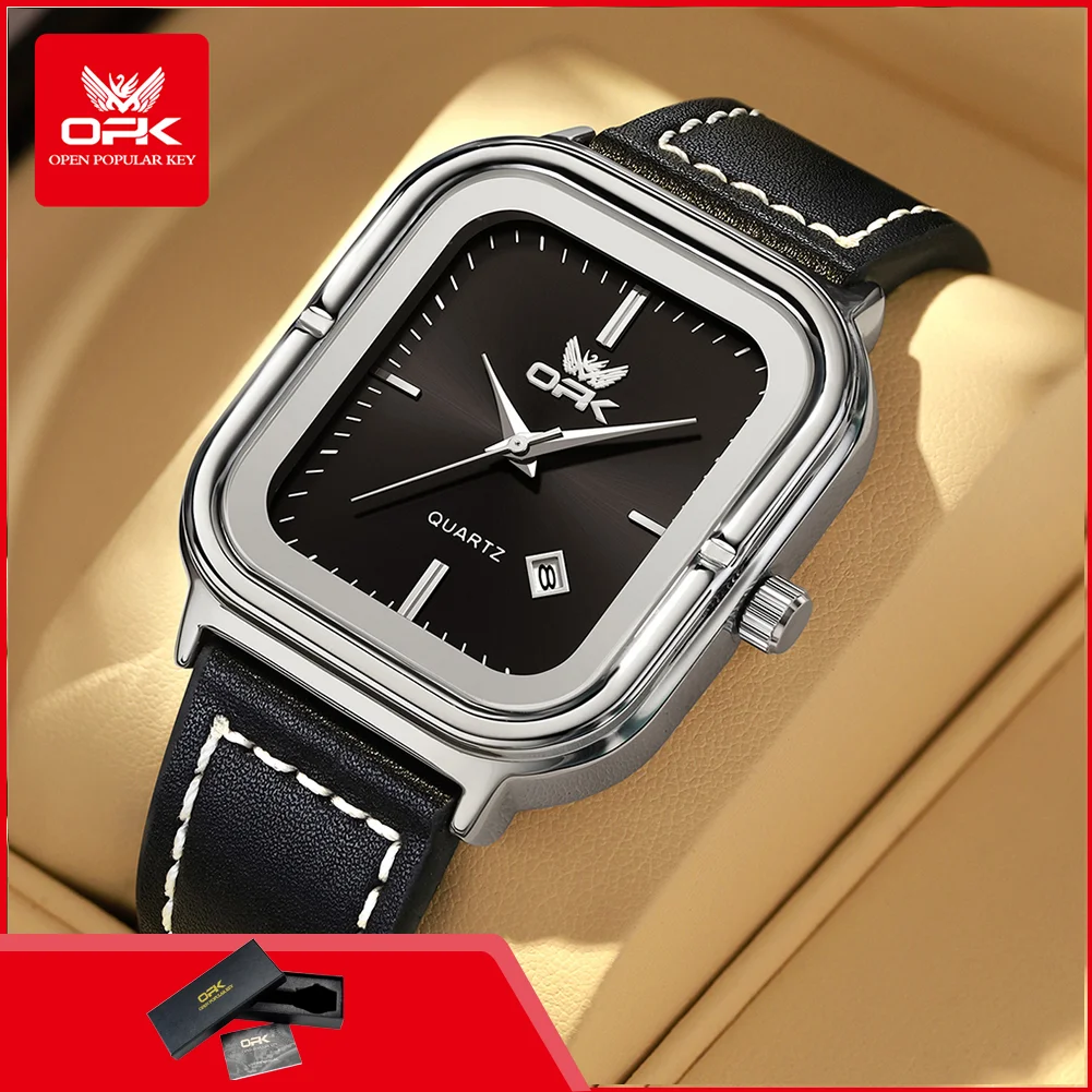 OPK 6065 Men's Watches Leather Strap Simple Casual Wristwatch 30M Waterproof Business Quartz Watch for Man
OPK 6065 Men's Watches Leather Strap Simple Casual Wristwatch 30M Waterproof Business Quartz Watch for Man