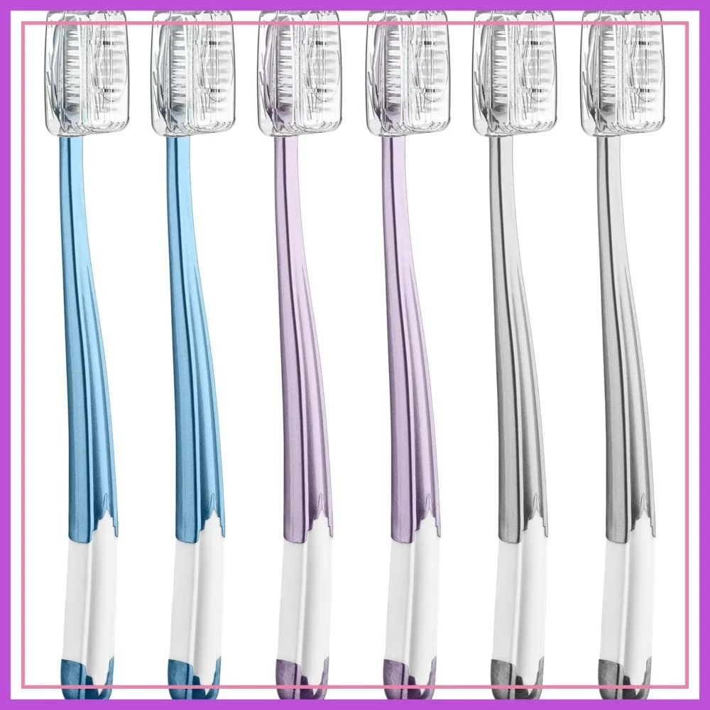 Soft Toothbrushes for Adults, Manual Flossing Toothbrush with Covers, Tapered Bristles for Sensitive Teeth and Gums, 6 Count
Soft Toothbrushes for Adults, Manual Flossing Toothbrush with Covers, Tapered Bristles for Sensitive Teeth and Gums, 6 Count