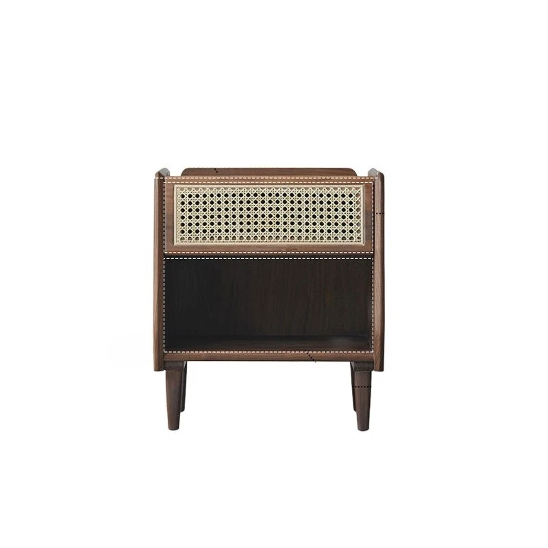 Nordic black walnut all solid wood bedside table simple style small apartment bedroom bedside rattan storage locker
Nordic black walnut all solid wood bedside table simple style small apartment bedroom bedside rattan storage locker