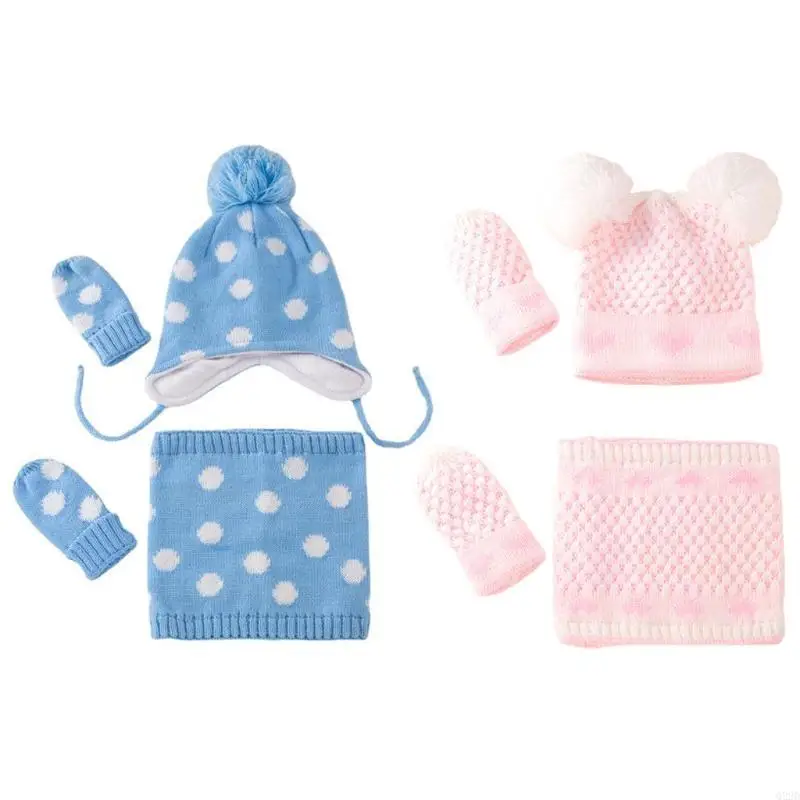 Q22D 1 Set Baby Warm Winter Hat Scarf Gloves Set Knitted Beanie Cap Mittens Scarf for Child Newborn Toddler Infant Girl Boy
Q22D 1 Set Baby Warm Winter Hat Scarf Gloves Set Knitted Beanie Cap Mittens Scarf for Child Newborn Toddler Infant Girl Boy