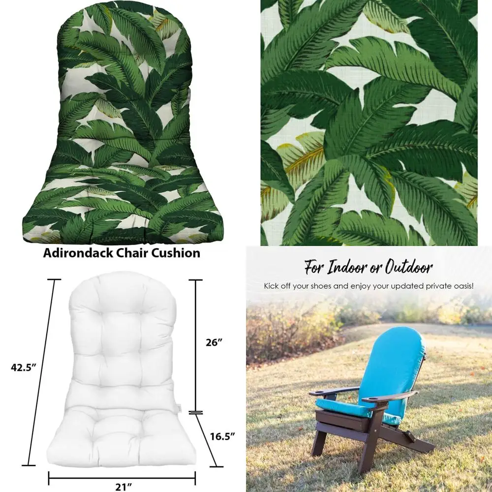 all-weather tufted adirondack chair cushion, 42.5" x 21", spun fabric, water & fade resistant outdoor cushion
all-weather tufted adirondack chair cushion, 42.5" x 21", spun fabric, water & fade resistant outdoor cushion